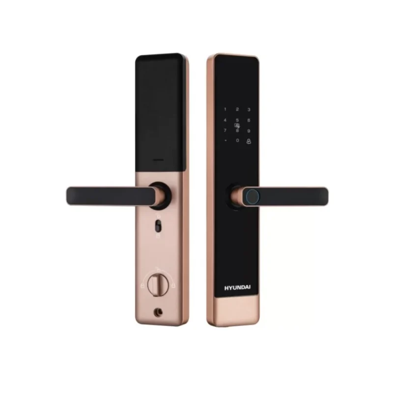 KHÓA VÂN TAY CỬA NHÔM HYUNDAI HY-SL007 ROSE GOLD