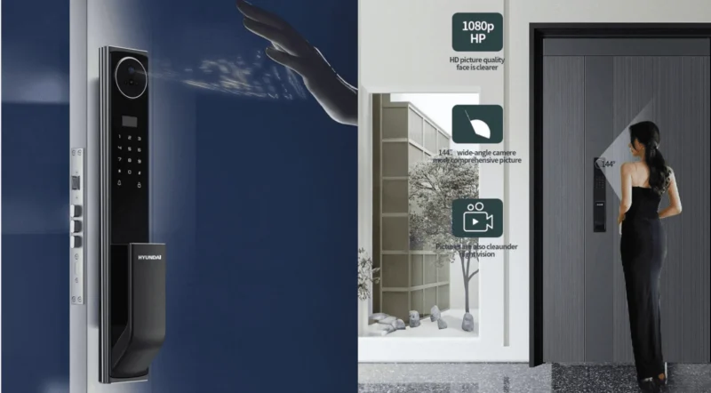 KHOÁ VÂN TAY CỬA GỖ HYUNDAI HY-SLA911F AMBER GOLD 1 KHOÁ VÂN TAY CỬA GỖ HYUNDAI HY-SLA911F AMBER GOLD