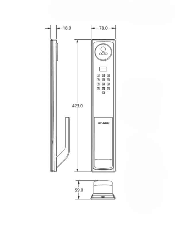 KHOÁ VÂN TAY CỬA GỖ HYUNDAI HY-SLA911F AMBER GOLD 2 KHOÁ VÂN TAY CỬA GỖ HYUNDAI HY-SLA911F AMBER GOLD