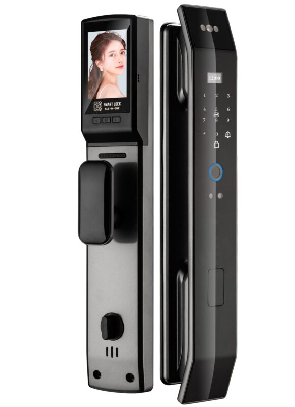 KHÓA VÂN TAY CỬA GỖ HUBERT HB CG25F BLACK