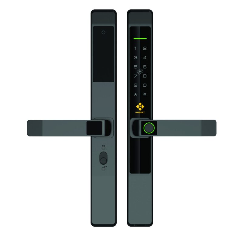 KHÓA VÂN TAY CỬA NHÔM HUBERT HB CN39 BLACK