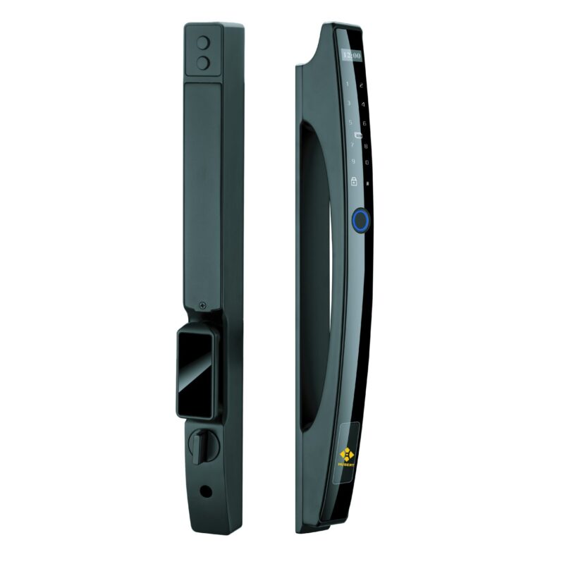 KHÓA VÂN TAY CỬA NHÔM HUBERT HB CN86 BLACK