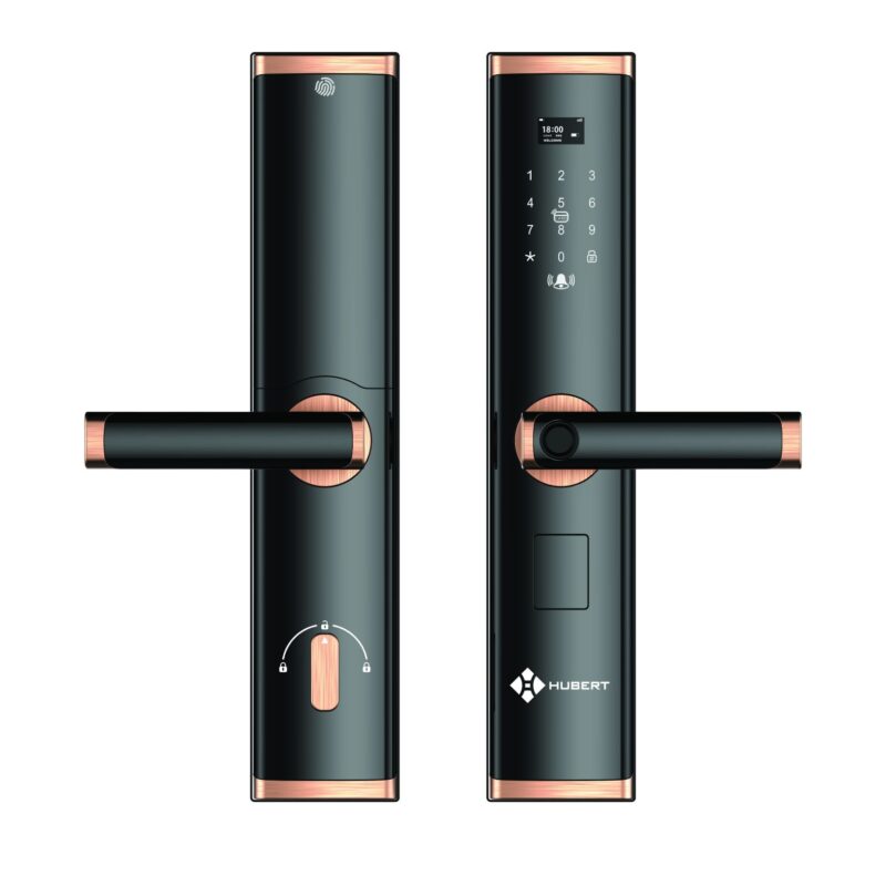 KHÓA VÂN TAY CỬA GỖ HUBERT HB CG61 COPPER