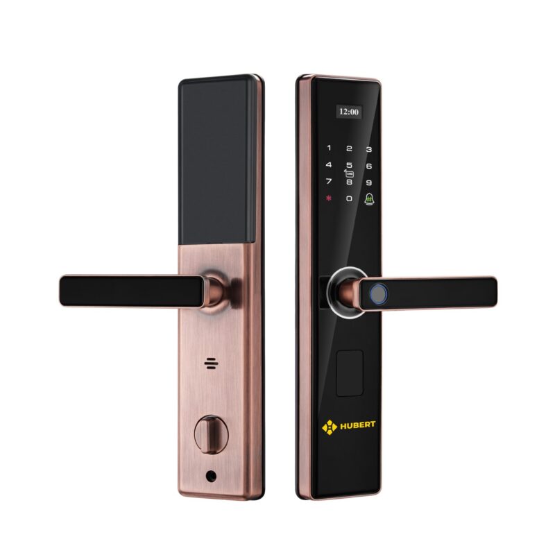 KHÓA VÂN TAY CỬA GỖ HUBERT HB CG62 NANO COPPER