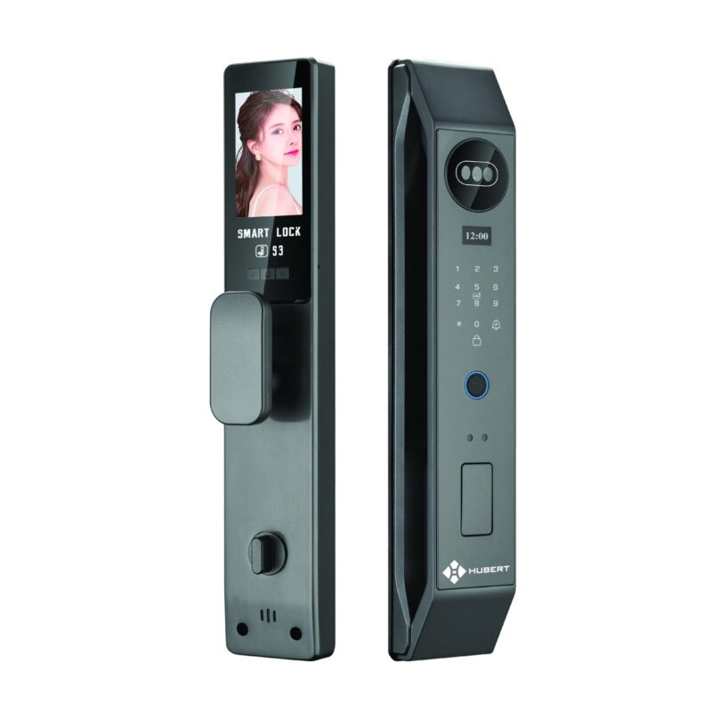 KHÓA VÂN TAY CỬA GỖ HUBERT HB CG80F