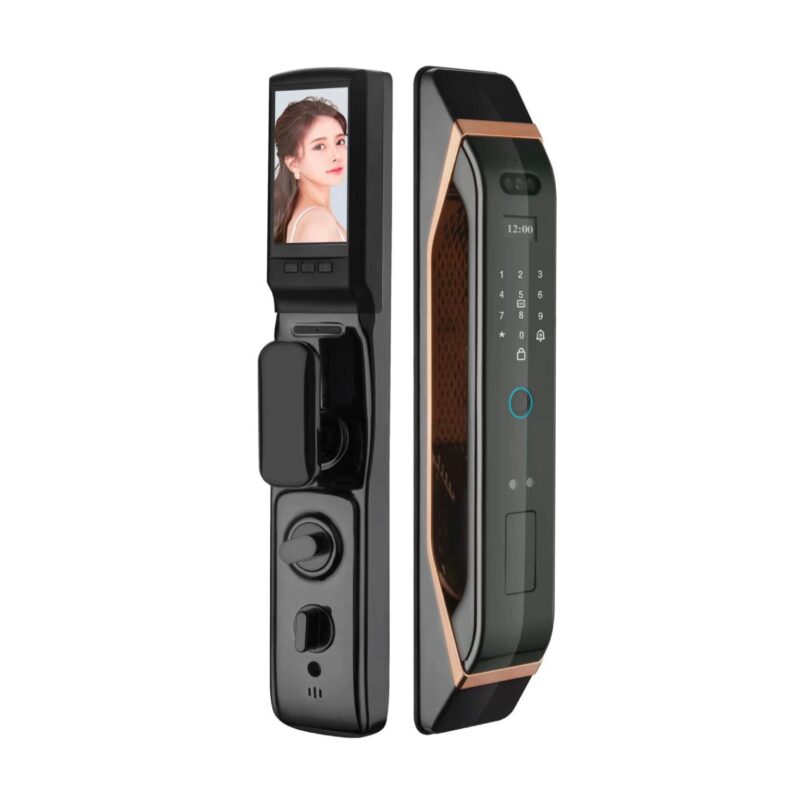 KHÓA VÂN TAY CỬA GỖ HUBERT HB CG68VF COPPER