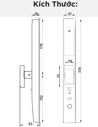 KHÓA VÂN TAY CỬA NHÔM HUBERT HB CN39 STYLE B SILVER GRAY 15 KHÓA VÂN TAY CỬA NHÔM HUBERT HB CN39 STYLE B SILVER GRAY