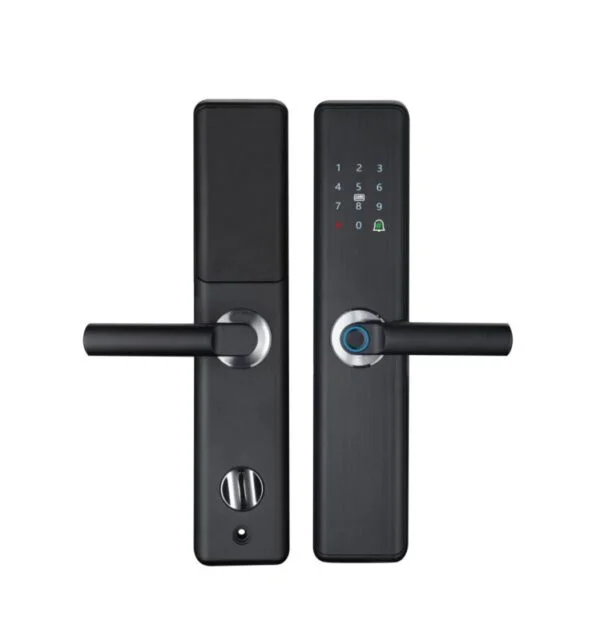 KHÓA VÂN TAY CỬA GỖ HUBERT HB CG59 ROUGH BLACK