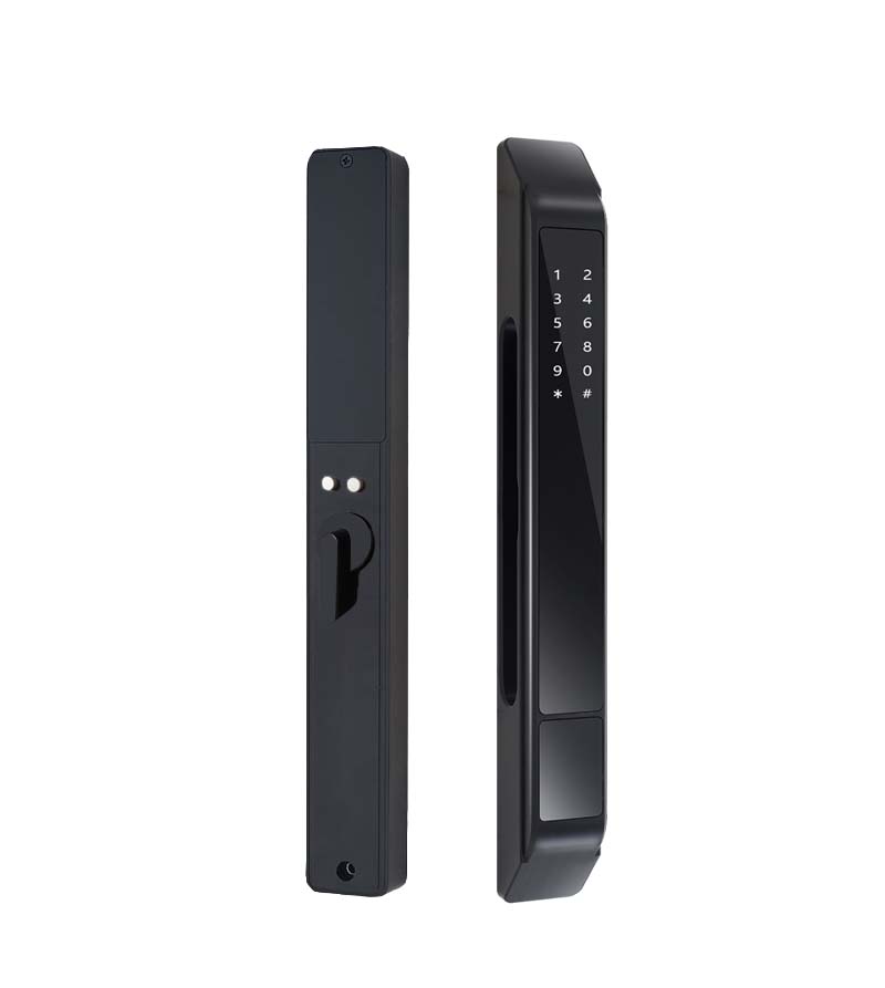 KHÓA VÂN TAY CỬA NHÔM HUBERT HB CN79 BLACK WIFI