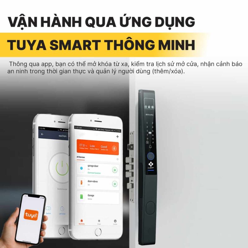 KHÓA VÂN TAY CỬA NHÔM HUBERT HB CN82F SILVER 27 KHÓA VÂN TAY CỬA NHÔM HUBERT HB CN82F SILVER