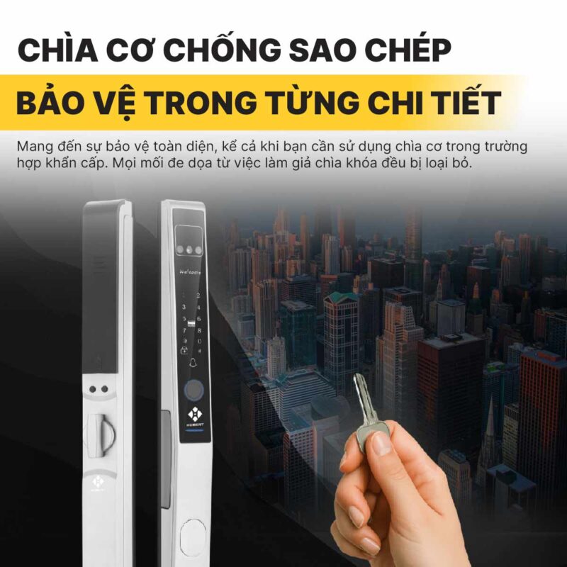 KHÓA VÂN TAY CỬA NHÔM HUBERT HB CN82F BRONZE 7 KHÓA VÂN TAY CỬA NHÔM HUBERT HB CN82F BRONZE