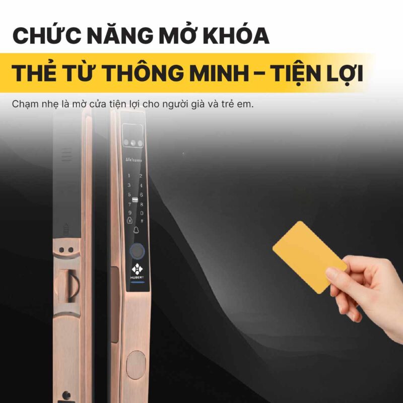 KHÓA VÂN TAY CỬA NHÔM HUBERT HB CN82F BRONZE 10 KHÓA VÂN TAY CỬA NHÔM HUBERT HB CN82F BRONZE