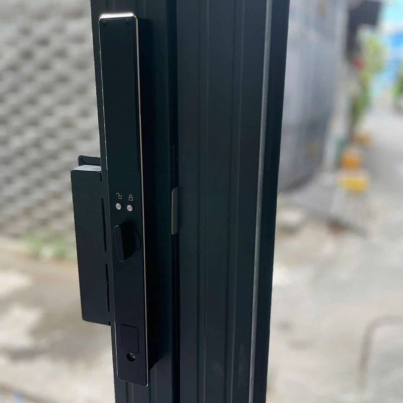 KHÓA VÂN TAY CỬA NHÔM HUBERT HB CN85F BLACK 4 KHÓA VÂN TAY CỬA NHÔM HUBERT HB CN85F BLACK