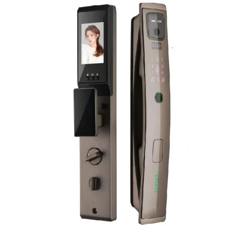 KHÓA VÂN TAY CỬA GỖ HUBERT HB CG79 NANO COFFEE