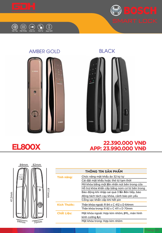 KHÓA VÂN TAY BOSCH EL800X EU BLACK 2 KHÓA VÂN TAY BOSCH EL800X EU BLACK