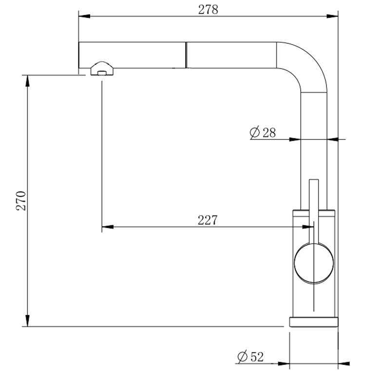 VÒI RỬA BÁT NÓNG LẠNH DÂY RÚT GRANDX GXF02 Dual Spray - 14 VÒI RỬA BÁT NÓNG LẠNH DÂY RÚT GRANDX GXF02 Dual Spray