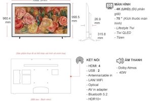 Tivi Khung Tranh The Frame Samsung QLED 4K 75 Inch QA75LS03F 1 Tivi Khung Tranh The Frame Samsung QLED 4K 75 Inch QA75LS03F