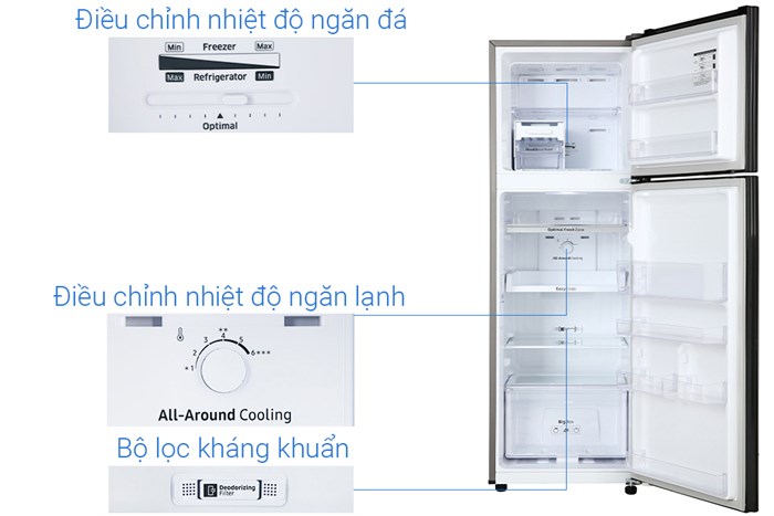 Tủ lạnh Samsung Inverter 256 lít RT25M4032BU/SV 6 Tủ lạnh Samsung Inverter 256 lít RT25M4032BU/SV