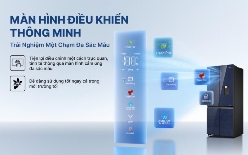 TỦ LẠNH AQUA INVERTER 522 LÍT AQR-MA600XA(WGL)U1 56 TỦ LẠNH AQUA INVERTER 522 LÍT AQR-MA600XA(WGL)U1