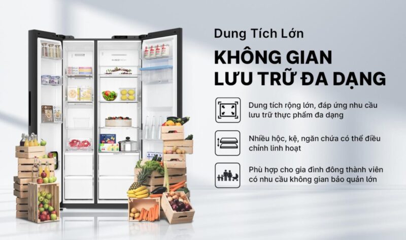 TỦ LẠNH AQUA INVERTER 569 LÍT AQR-S633XA(WSL) 10 TỦ LẠNH AQUA INVERTER 569 LÍT AQR-S633XA(WSL)