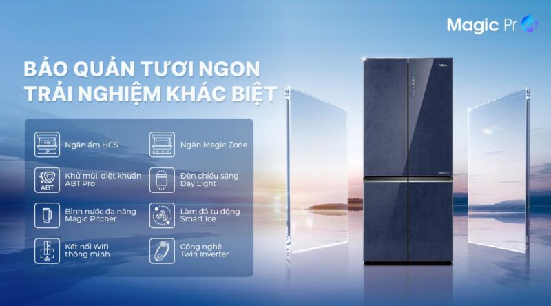 TỦ LẠNH AQUA INVERTER 522 LÍT AQR-MA600XA(KGL)U1 9 TỦ LẠNH AQUA INVERTER 522 LÍT AQR-MA600XA(KGL)U1