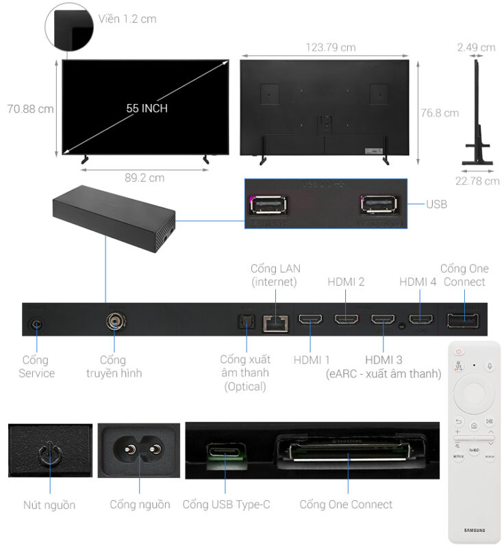 Tivi Khung Tranh The Frame Samsung QLED 4K 55 Inch QA55LS03F