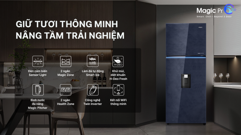 TỦ LẠNH AQUA INVERTER 455 LÍT AQR-TA546FA(WGL)U1 6 TỦ LẠNH AQUA INVERTER 455 LÍT AQR-TA546FA(WGL)U1