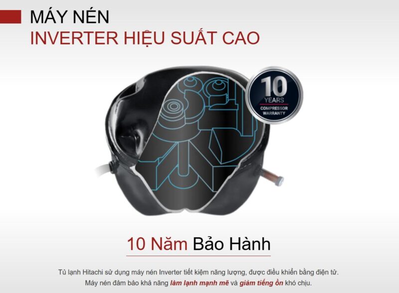 TỦ LẠNH HITACHI INVERTER 409 LÍT HRTN6443SAMGWVN 47 TỦ LẠNH HITACHI INVERTER 409 LÍT HRTN6443SAMGWVN