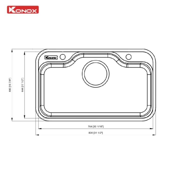 Chậu rửa bát chống xước Workstation Sink Dekor 8048SU 1 Chậu rửa bát chống xước Workstation Sink Dekor 8048SU