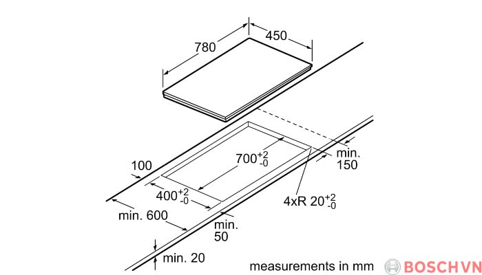 BẾP TỪ 2 VÙNG NẤU Bosch PPI82569VN 2 BẾP TỪ 2 VÙNG NẤU Bosch PPI82569VN