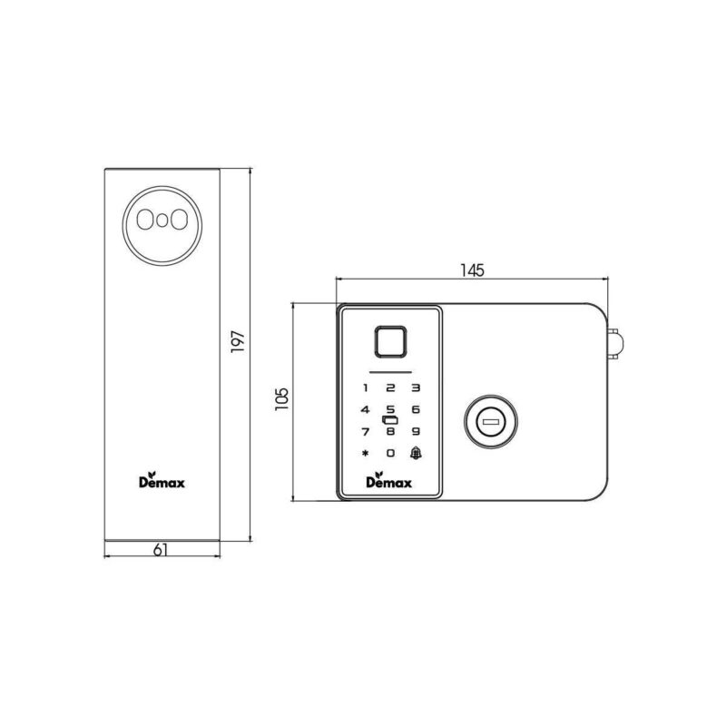 Khóa cổng chống nước Demax EL-G908AC CNC 1 Khóa cổng chống nước Demax EL-G908AC CNC