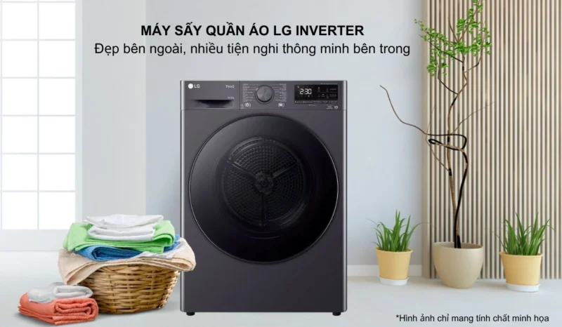 MÁY SẤY QUẦN ÁO LG INVERTER 10.5 KG DVHP50M 22 MÁY SẤY QUẦN ÁO LG INVERTER 10.5 KG DVHP50M