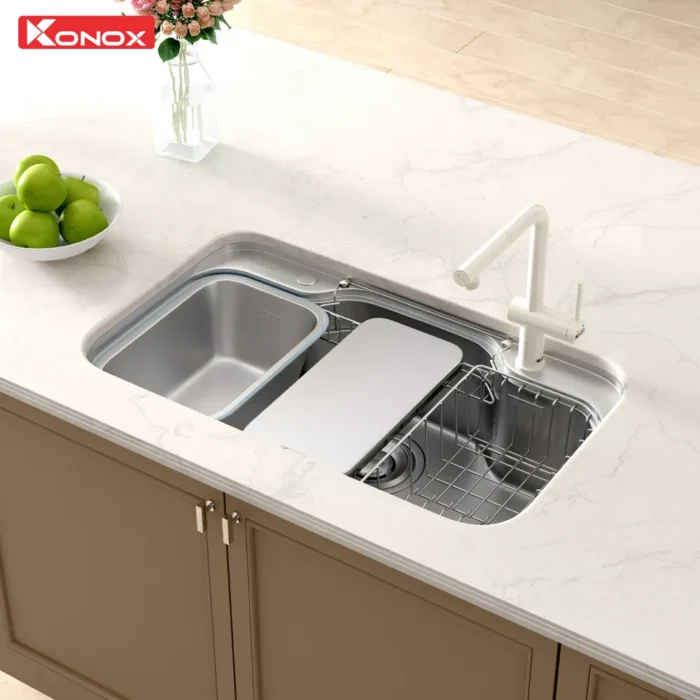 Chậu rửa bát chống xước Workstation Sink Dekor 8048SU 3 Chậu rửa bát chống xước Workstation Sink Dekor 8048SU