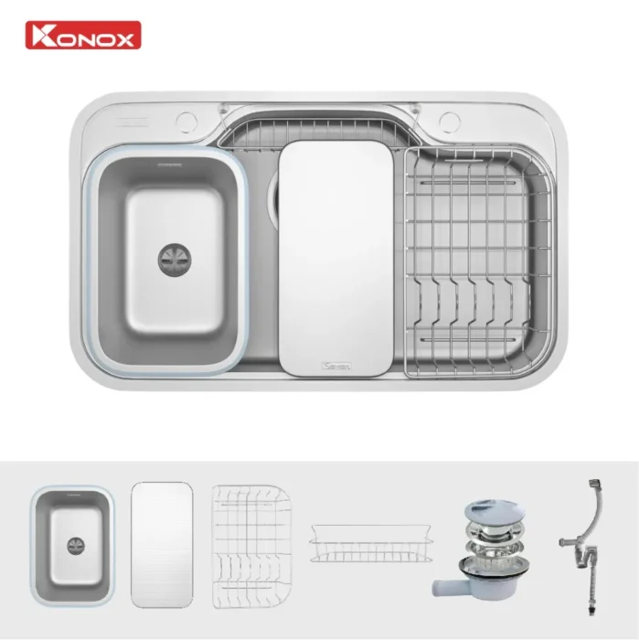 Chậu rửa bát chống xước Workstation Sink Dekor 8048SU 4 Chậu rửa bát chống xước Workstation Sink Dekor 8048SU