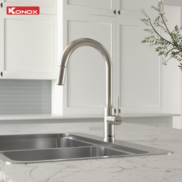Vòi rửa bát dây rút Konox Reno Smart 1 Vòi rửa bát dây rút Konox Reno Smart