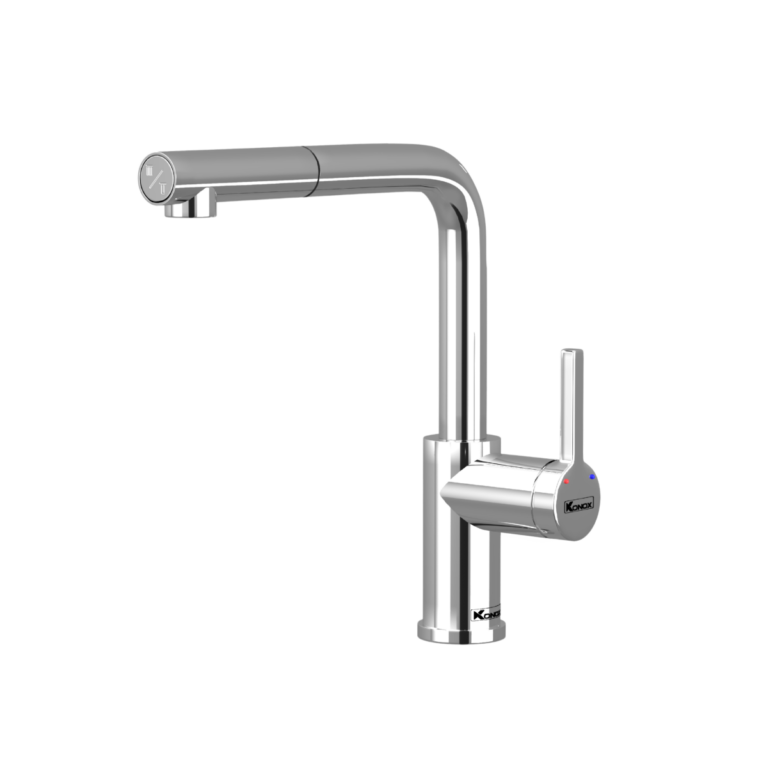 Vòi rửa bát dây rút Konox Lumo Smart Chrome