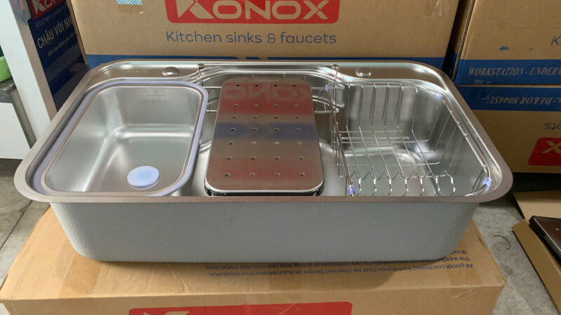 Chậu rửa bát chống xước Workstation Sink Dekor 8048SU 28 Chậu rửa bát chống xước Workstation Sink Dekor 8048SU