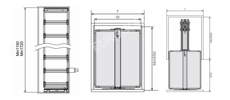 TỦ KHO INOX HỘP CÁNH RÚT EUROGOLD EKR15640 19 TỦ KHO INOX HỘP CÁNH RÚT EUROGOLD EKR15640