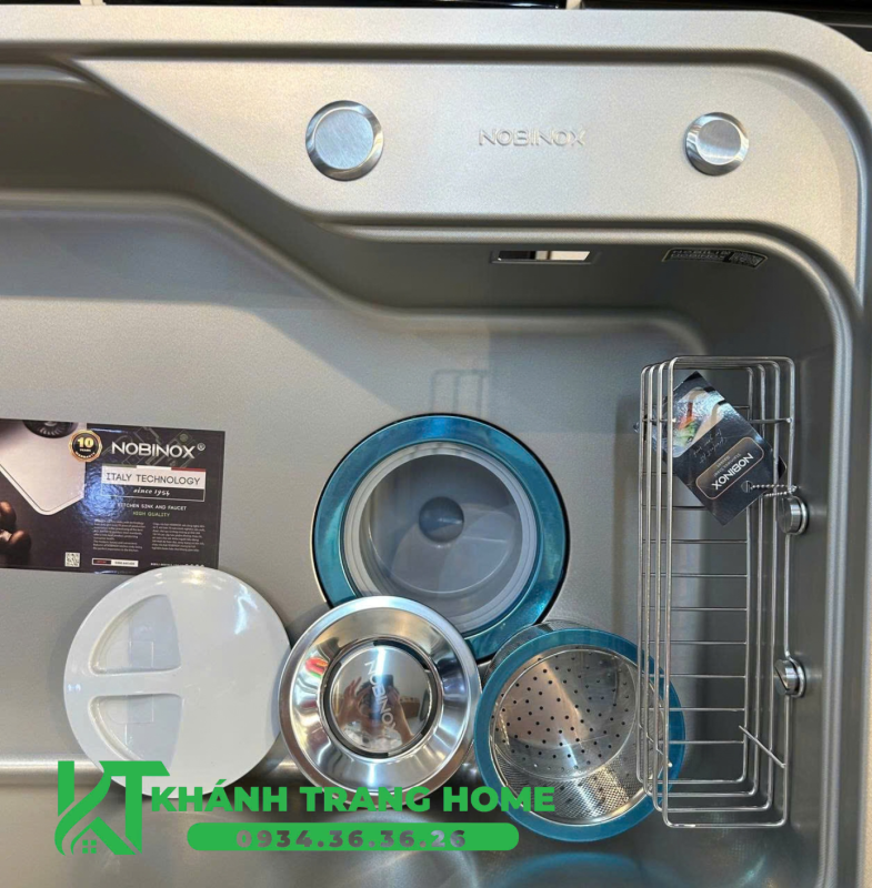 CHẬU RỬA BÁT 1 HỐ NOBINOX NOVA A182 TẶNG KÈM VÒI 17 CHẬU RỬA BÁT 1 HỐ NOBINOX NOVA A182 TẶNG KÈM VÒI