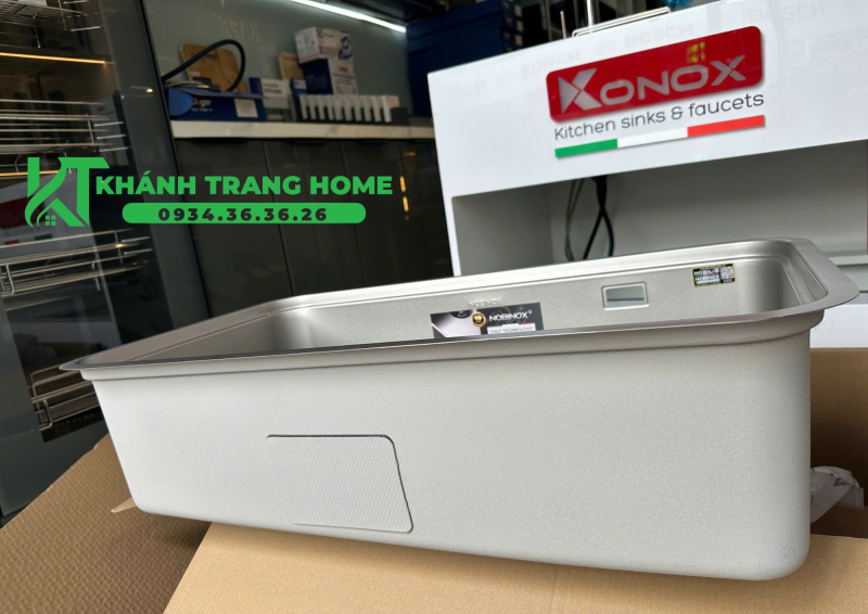 CHẬU RỬA BÁT 1 HỐ NOBINOX NOVA A283D TẶNG KÈM VÒI 48 CHẬU RỬA BÁT 1 HỐ NOBINOX NOVA A283D TẶNG KÈM VÒI