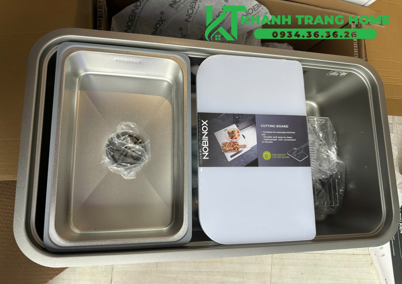 CHẬU RỬA BÁT 1 HỐ NOBINOX NOVA A283D TẶNG KÈM VÒI 45 CHẬU RỬA BÁT 1 HỐ NOBINOX NOVA A283D TẶNG KÈM VÒI