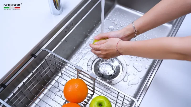 CHẬU RỬA BÁT NOBINOX LIRA NJ566D TẶNG KÈM VÒI 4 CHẬU RỬA BÁT NOBINOX LIRA NJ566D TẶNG KÈM VÒI