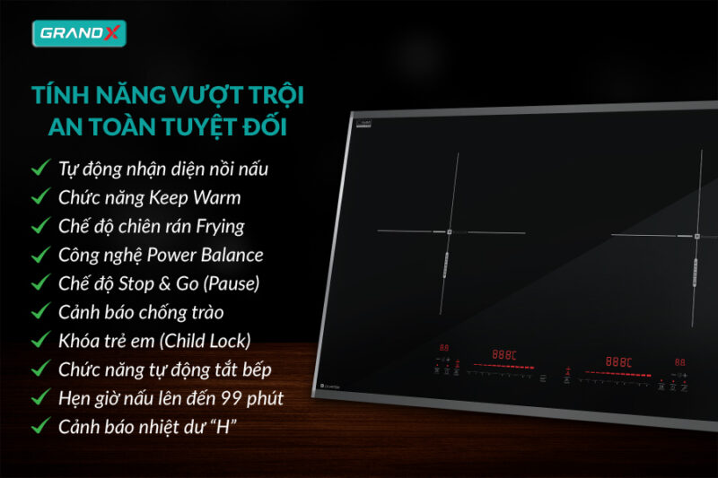 BẾP ĐIỆN TỪ 2 VÙNG NẤU GRANDX GX IH682SE SERIES 6 28 BẾP ĐIỆN TỪ 2 VÙNG NẤU GRANDX GX IH682SE SERIES 6