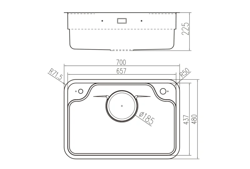 CHẬU RỬA BÁT 1 HỐ NOBINOX ARVO B370 1 CHẬU RỬA BÁT 1 HỐ NOBINOX ARVO B370