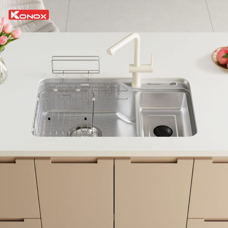Chậu rửa bát phong cách Nhật chống xước Tari Smart 8050 2 Chậu rửa bát phong cách Nhật chống xước Tari Smart 8050