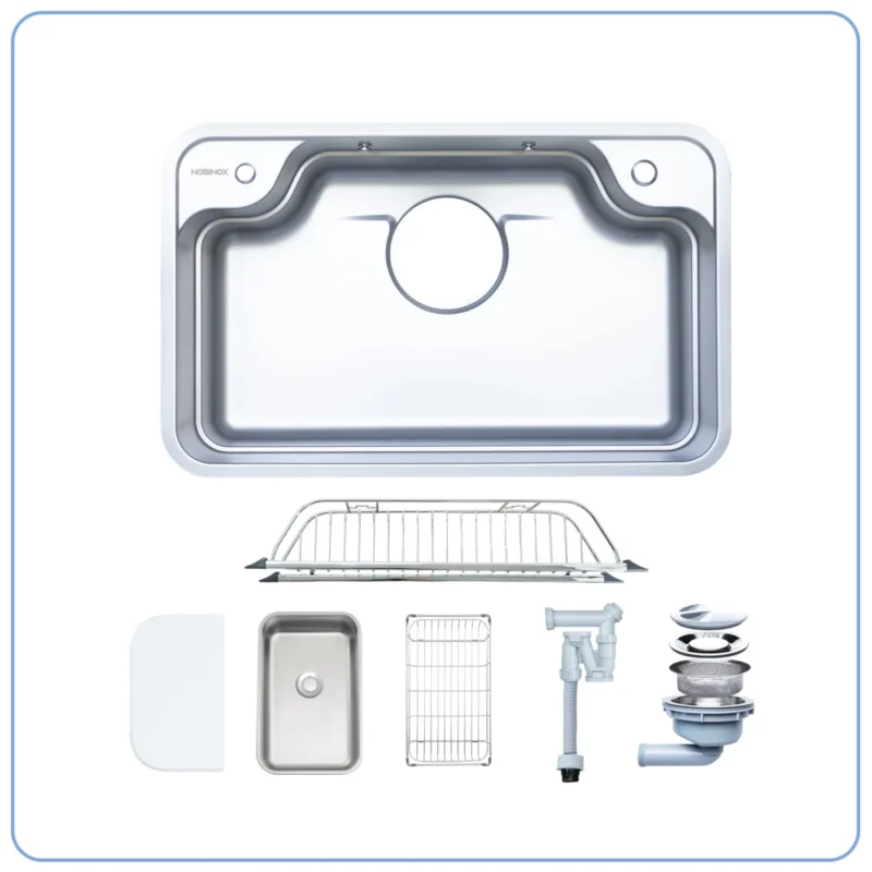 CHẬU RỬA BÁT 1 HỐ NOBINOX ARVO B085 30 CHẬU RỬA BÁT 1 HỐ NOBINOX ARVO B085