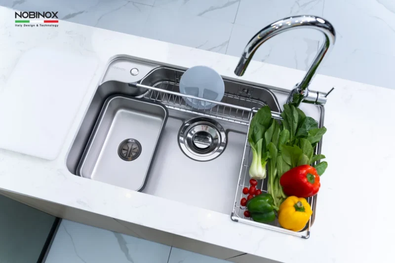 CHẬU RỬA BÁT 1 HỐ NOBINOX ARVO B085 7 CHẬU RỬA BÁT 1 HỐ NOBINOX ARVO B085
