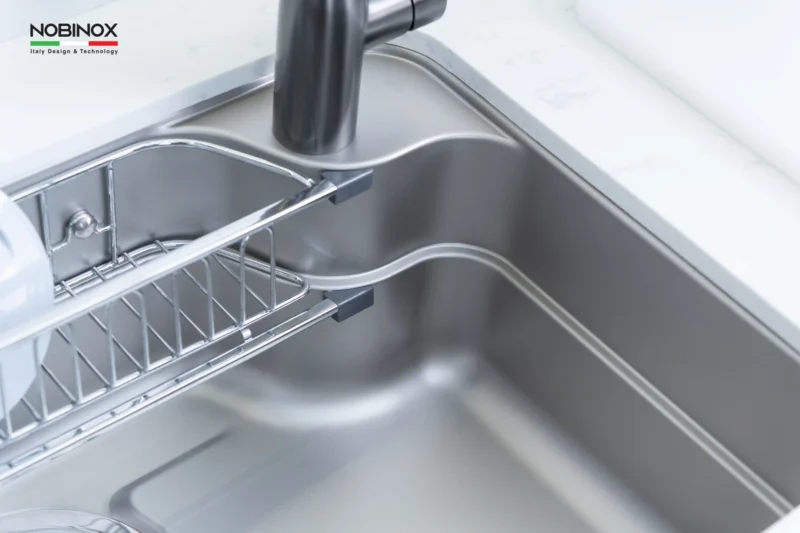 CHẬU RỬA BÁT 1 HỐ NOBINOX ARVO B275 TẶNG KÈM VÒI 3 CHẬU RỬA BÁT 1 HỐ NOBINOX ARVO B275 TẶNG KÈM VÒI