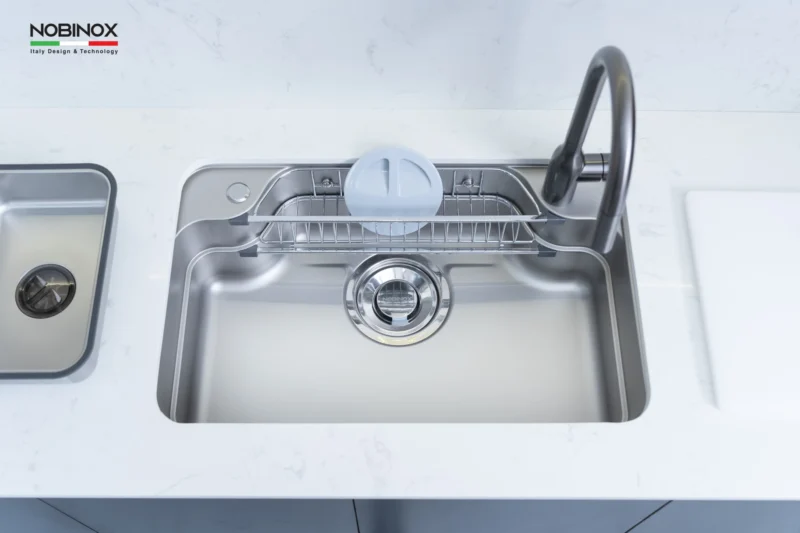 CHẬU RỬA BÁT 1 HỐ NOBINOX ARVO B275 TẶNG KÈM VÒI 2 CHẬU RỬA BÁT 1 HỐ NOBINOX ARVO B275 TẶNG KÈM VÒI
