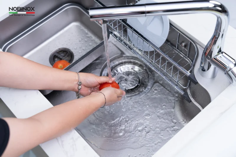 CHẬU RỬA BÁT 1 HỐ NOBINOX ARVO B370 6 CHẬU RỬA BÁT 1 HỐ NOBINOX ARVO B370
